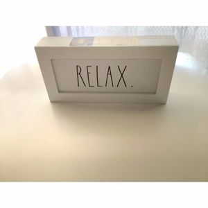 New RAE DUNN ⛱ RELAX⛱ Wooden Sign Decor!